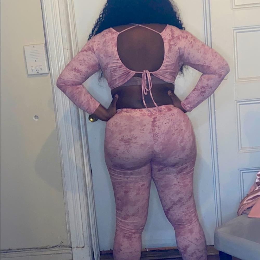 Pink two piece Leggins set